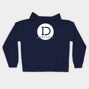 Indecently Decent Logo White Kids Hoodie